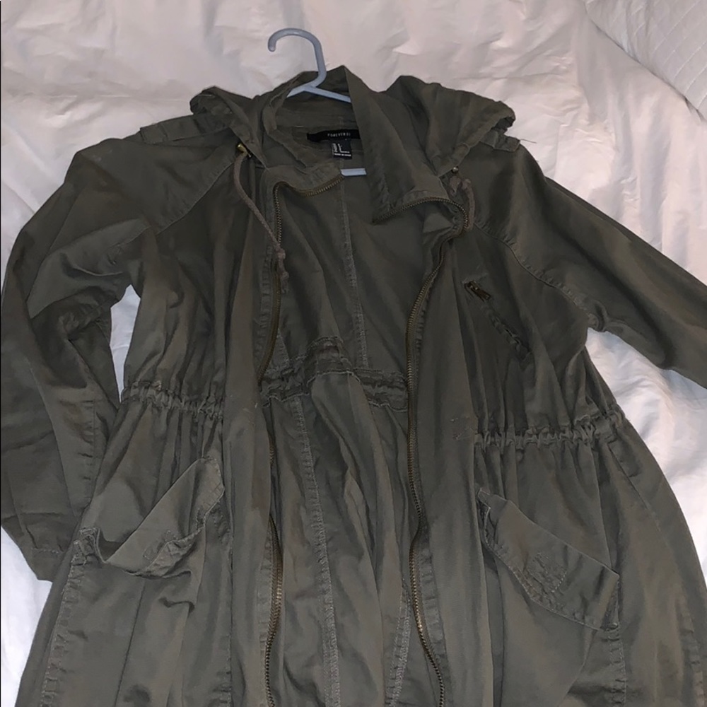 Green Hooded Army Jacket